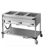 Wasserbad (Bain-Marie) Wagen 3fach GN 1/1 h11032