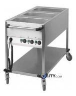 Wasserbad (Bain-Marie) Wagen 3fach GN 1/1 h11033