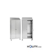 Umkleideschrank in Edelstahl rein/unrein für 2 Plätze h11160