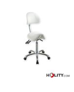 Ergonomischer Hocker für Arztpraxis mit Rückenlehne h13_153