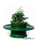 fioriera-con-panchina-circolare-in-metallo-h140161