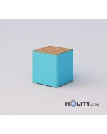 Sitzhocker als Stadtmobiliar mit Sitzfläche aus Holz h140_327