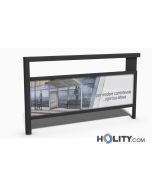 Absperrung mit Werbetafel h140_338