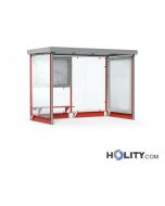 Überdachung Bushaltestelle mit Sitzbank h140_341