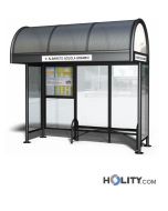 Überdachung Bushaltestelle mit Aushängekasten h140_349