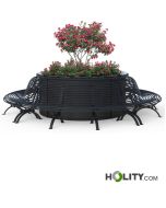 Pflanzgefäß-mit-Metallsitz-h140_452