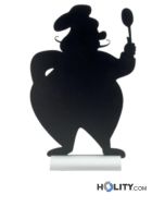 Aluminium-Tischtafel-Kochfigur-h14882
