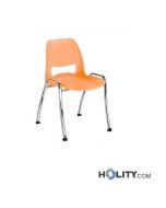 Konferenzstuhl mit transparenter Sitzschale h15938