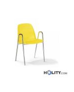 Feuerfester Konferenzstuhl mit Armlehnen h15970