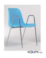 Stapelbarer, feuerfester Konferenzstuhl mit Armlehnen h17732