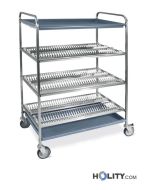 Edelstahl-Teller-und-Glasabtropfwagen-mit-4-Etagen-B.-102 cm für Kantinen-h22_265
