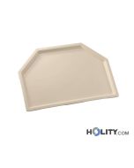 Trapezförmiges Tablett aus verstärktem Polyester h28247