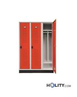 Dreier Garderobenspind mit innerer Trennwand h283_18