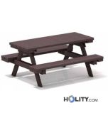 Picknicktisch mit Bänken h285_25