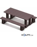 Set Picknicktisch mit Bänken für Park h285_27