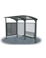 Überdachung Bushaltestelle grau-anthrazit h28758