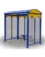 Farbenfrohe Überdachung Bushaltestelle h28759