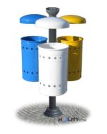 Pfosten-Abfallbehälter für die Mülltrennung h287_118