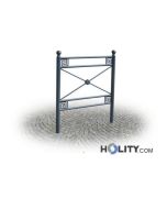 Stahlabsperrung für Fußgänger mit zentraler Blume h287_130