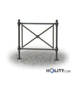 Verzinkte Stahlabsperrung mit Dekorationen h287_132