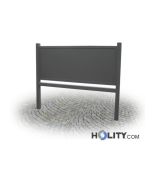 Verzinkte Stahlabsperrung mit Werbetafel h287_135