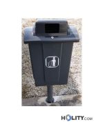 Abfallbehälter aus Kunststoff als Stadtmobiliar h32639