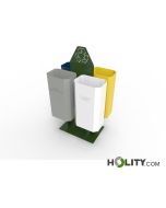 Wertstoffstation-mit-4-Abfallbehältern-h332_05