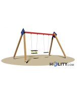 doppel-schaukel-gestell-aus-Holz-fuer-Kinderspiel-h35059