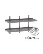Doppelter-perforierter-Edelstahl-Regal-Länge-140-cm-h357-38