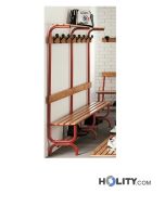 Bank für Umkleideräume Stahl/Buche 2 m h3610