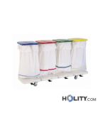 Sackhalter-Wagen-mit-4-Säcken-für-Wäsche-h41011