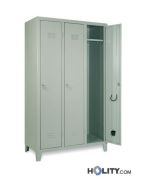 3-türiger Spindschrank für Umkleiden aus Metallblech h471_06