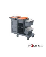 Reinigungswagen Krankenhaus aus Recycelkunststoff h489_23