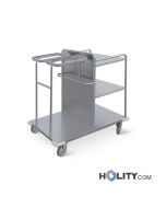 Wäschewagen aus Edelstahl für Krankenhaus h564_28