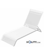 Stapelbare Gartenliege aus Aluminium und Stoff h6401
