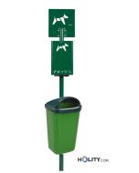 Hundekotbeutelspender mit Mülleimer h8648