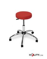 Arzthocker mit verchromtem Gestell h930_82
