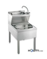 Handwasch-Ausgußbecken aus Edelstahl h220122