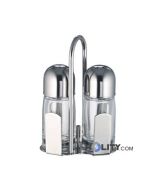 Menage-Set 2 oder 3-teilig Edelstahl/Kristallglas h21111