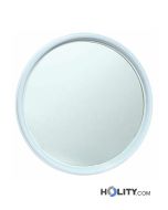 specchio ovale in plastica