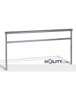 Abgrenzungsbarriere als Stadtmobiliar aus Edelstahl h19122