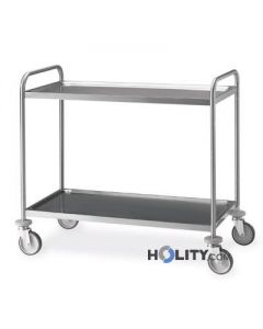 Lebensmittelwagen aus Stahl - 2 Flächen aus Edelstahl h2238