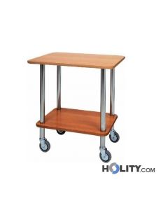 Servierwagen aus Holz und Edelstahl h0929