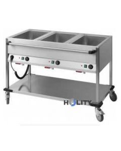 Wasserbad (Bain-Marie) Wagen 3fach GN 1/1 h11032