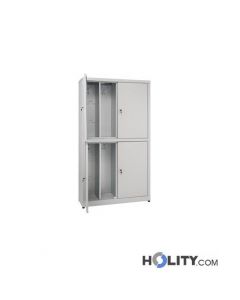 Umkleideschrank aus Zinkblech - rein/unrein Trennung h11157