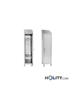 Umkleideschrank aus Edelstahl - rein/unrein Trennung h11158