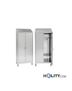 Umkleideschrank in Edelstahl rein/unrein für 2 Plätze h11160