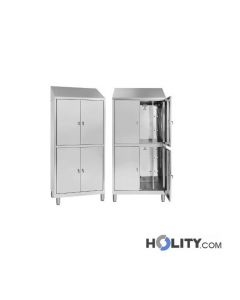 Umkleideschrank aus Edelstahl mit Platz f. 4 Personen h11164