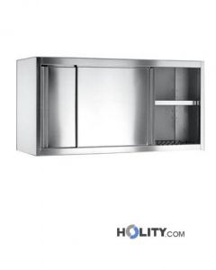 Edelstahl-Hängeschrank-mit-gelochtem-Einlegeboden,-Länge-100-cm-h111_113