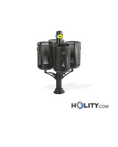 Design-Abfallbehältersystem aus Stahl h140104